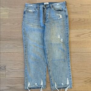 pistola Light Blue Distressed Ankle Jeans